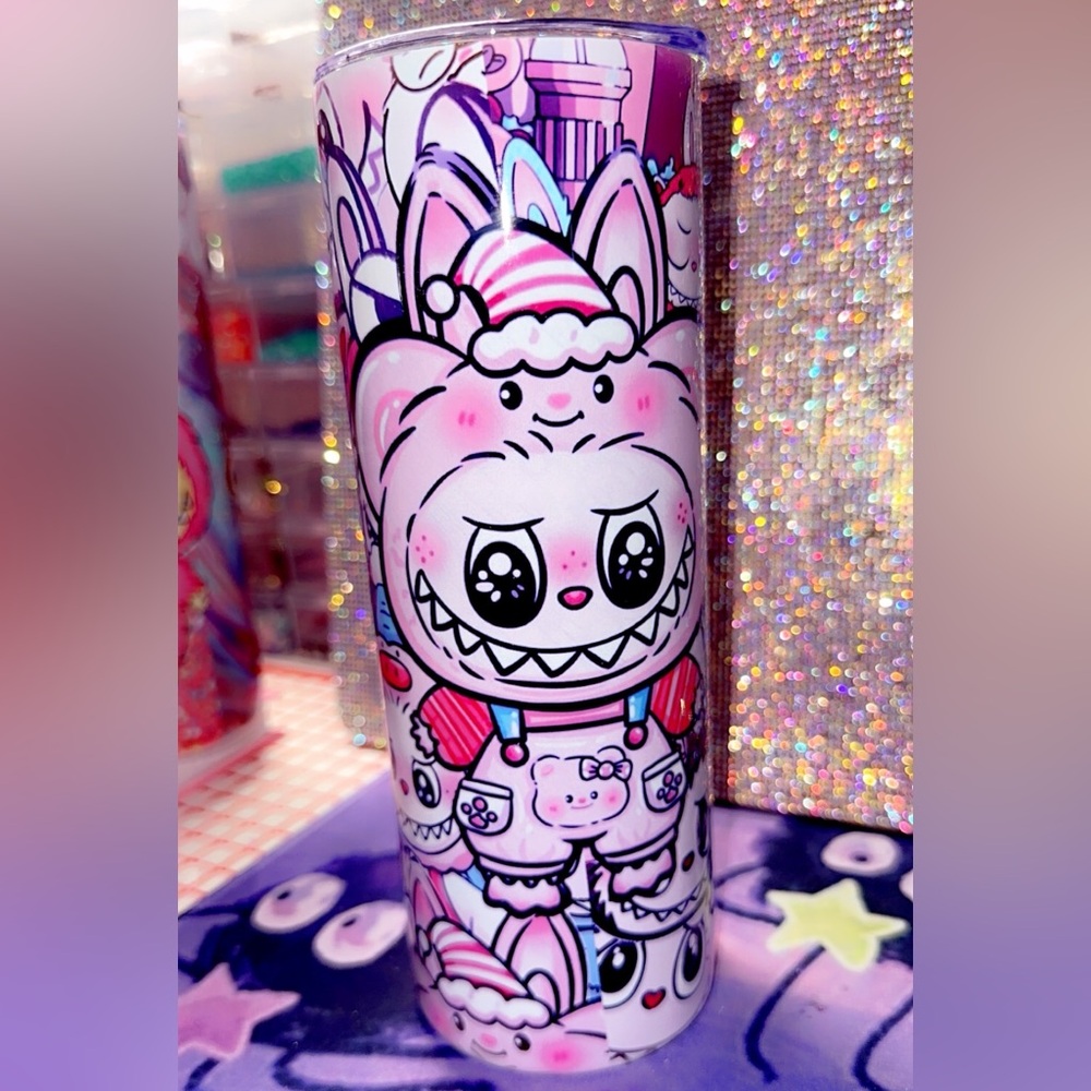 Cute custom made Labubu Character Tumbler